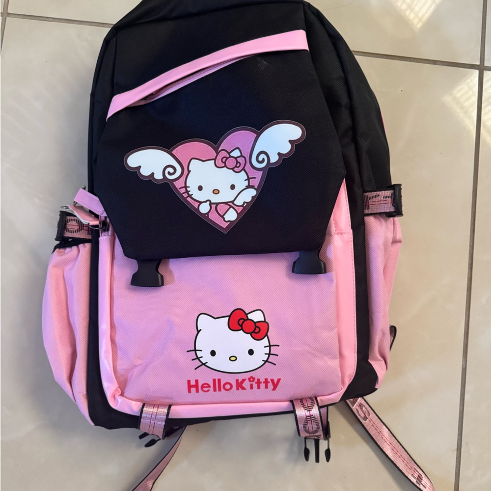 Hello kitty Pink and Black Backpack